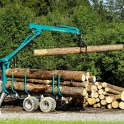 Rückewagen bei der Arbeit