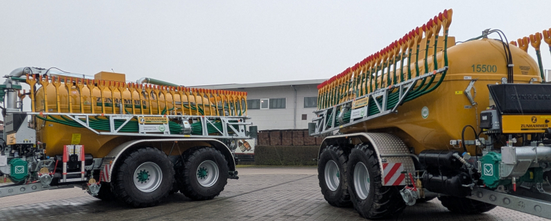 Zunhammer Güllefässer bei der Übergabe im Januar 2026